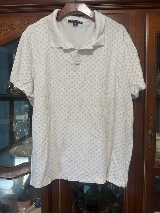 Michael Kors Other - Michael Kors White Polo with Subtle Micro Print